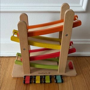 EverEarth Junior Racer Wooden Car Ramp Set